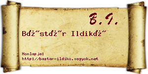 Bástár Ildikó névjegykártya